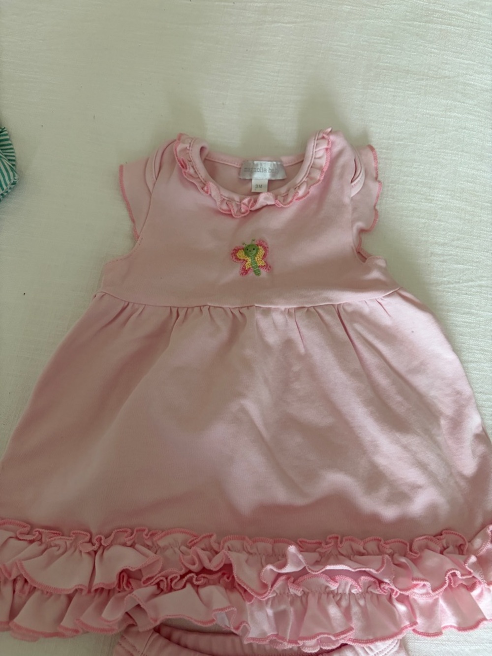 Baby Pink Ruffle Knit Dress for Girls